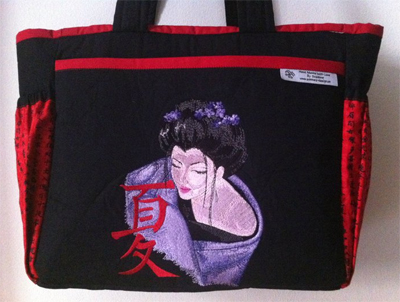 geisha bag embroidered